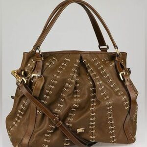 Burberry Prorsum Large Leather Metal StitchTote Bag